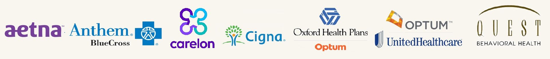 Accepted insurance plans: Aetna, Anthem BlueCross, Carelon, Cigna, Oxford Health Plans, Optum, UnitedHealthcare, Quest Behavioral Health